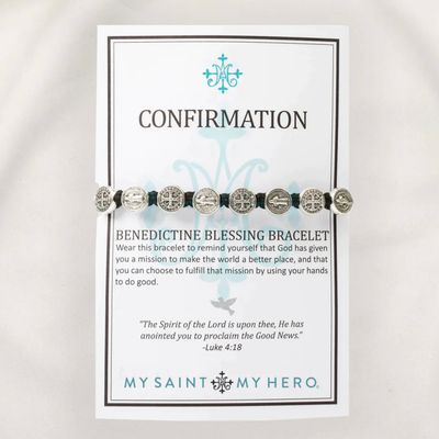 Confirmation Benedict Blessing Bracelet - black