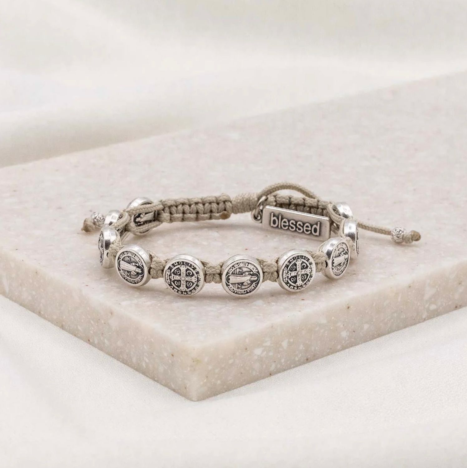 Confirmation Benedict Blessing Bracelet - tan