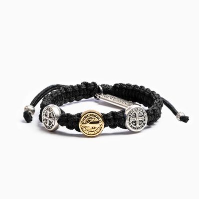 Benedictine Blessing Bracelet for Kids - black
