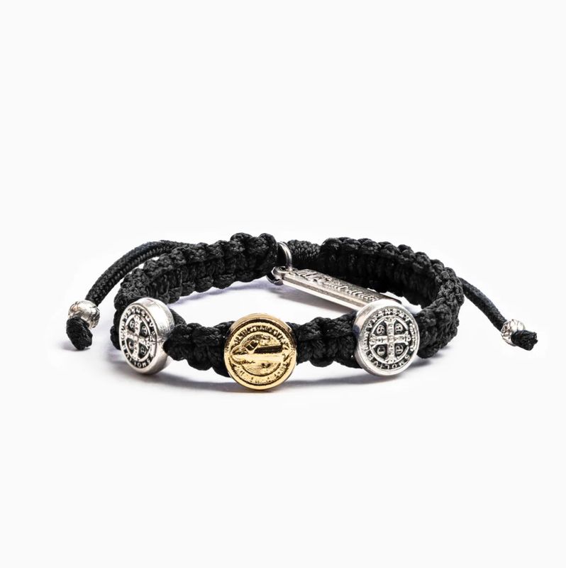 Benedictine Blessing Bracelet for Kids - black