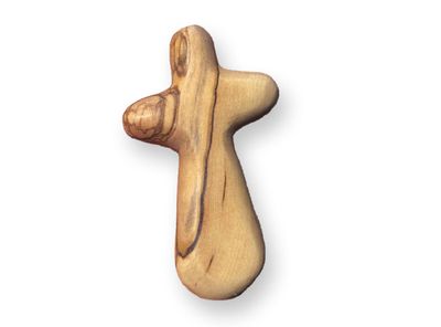 Hand Carved Olive Wood Comfort Cross