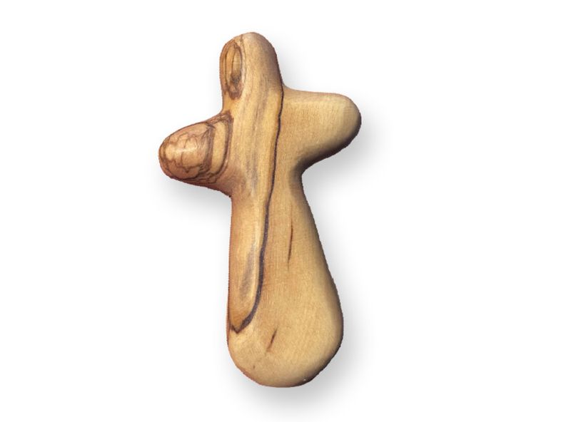 Hand Carved Olive Wood Comfort Cross
