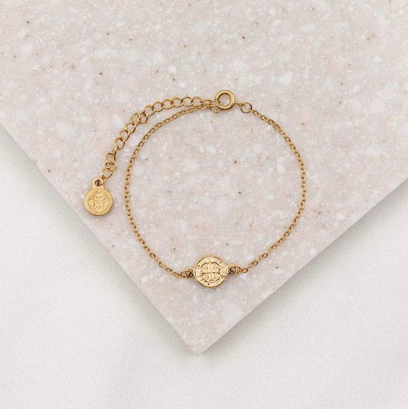Breathe Benedictine Chain Bracelet gold tone