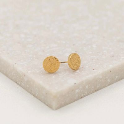 Benedictine Blessing Gold tone Stud Earrings