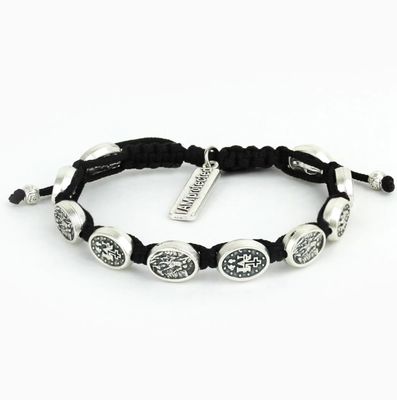 Archangel Michael + Miraculous Medal Protection Bracelet - black