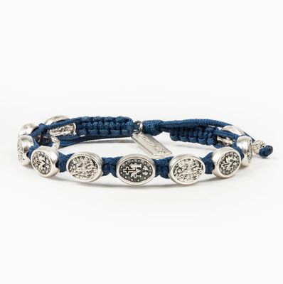 Archangel Michael + Miraculous Medal Protection Bracelet - navy