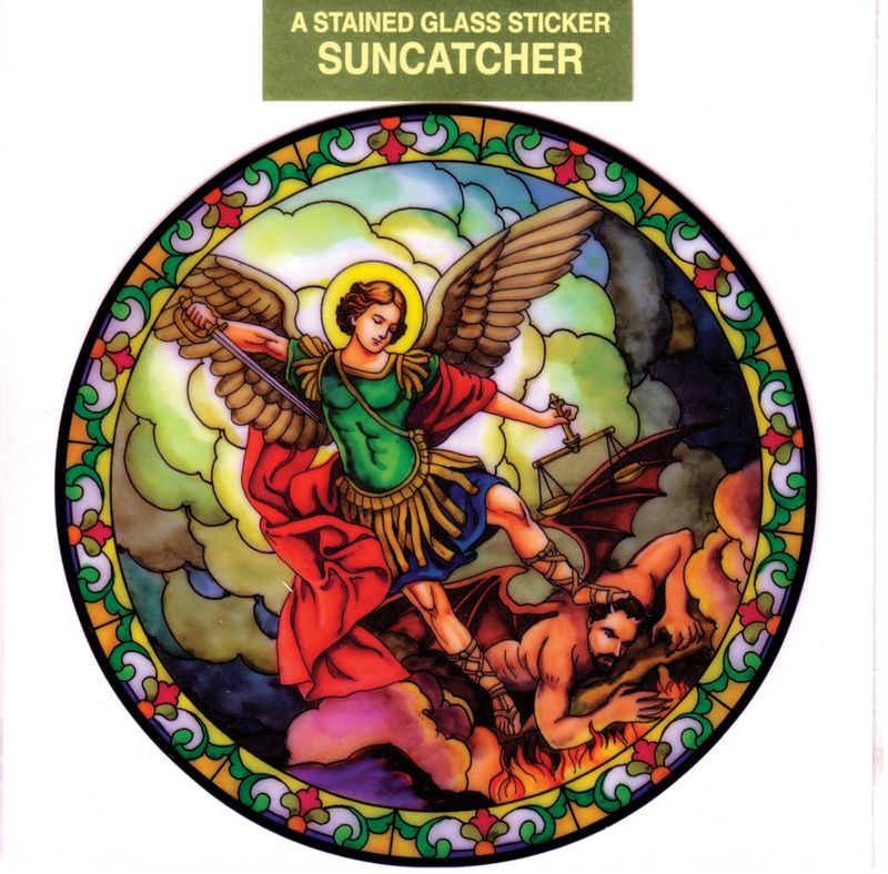 Saint Michael Static Sticker / Window Cling