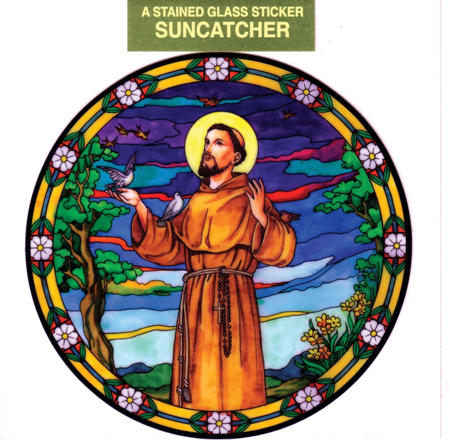 Saint Francis Static Sticker / Window Cling
