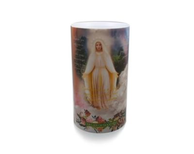 LED Candle 4x7&quot; - OL Good Help -Lourdes - Mt. Carmel