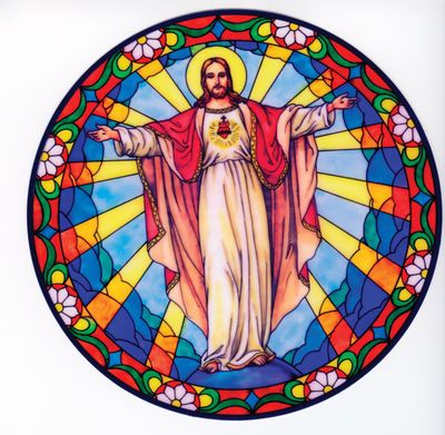 Risen Christ Static Sticker / Window Cling