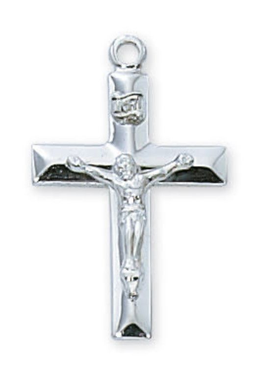 Crucifix Pendant SS 18&quot; chain