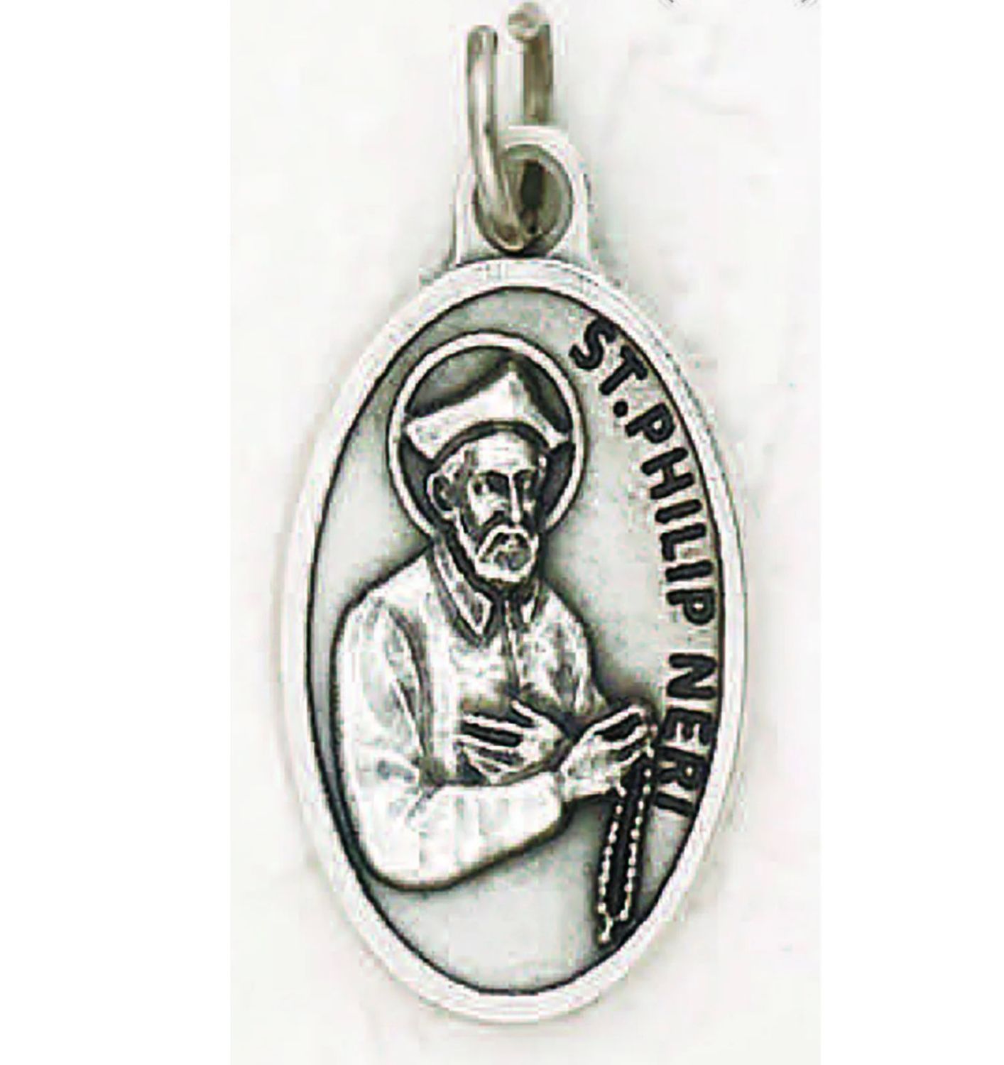 St Philip Neri 3/4&quot; Oxidized Medal