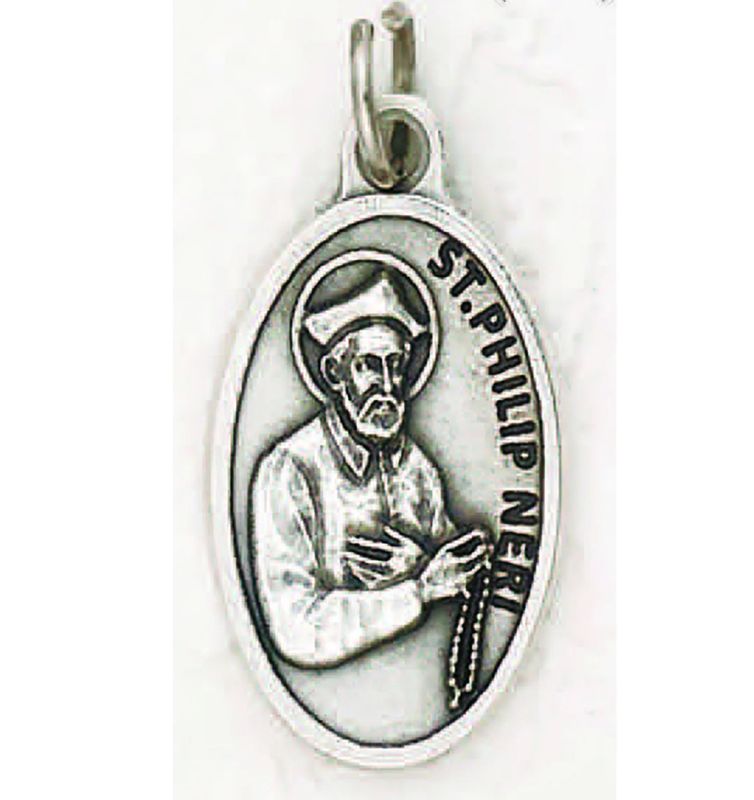 St Philip Neri 3/4&quot; Oxidized Medal