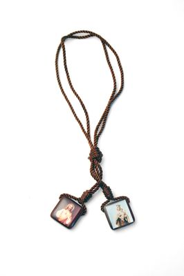 Square Wood Scapular, Our Lady of Mt Carmel &amp; SHJ