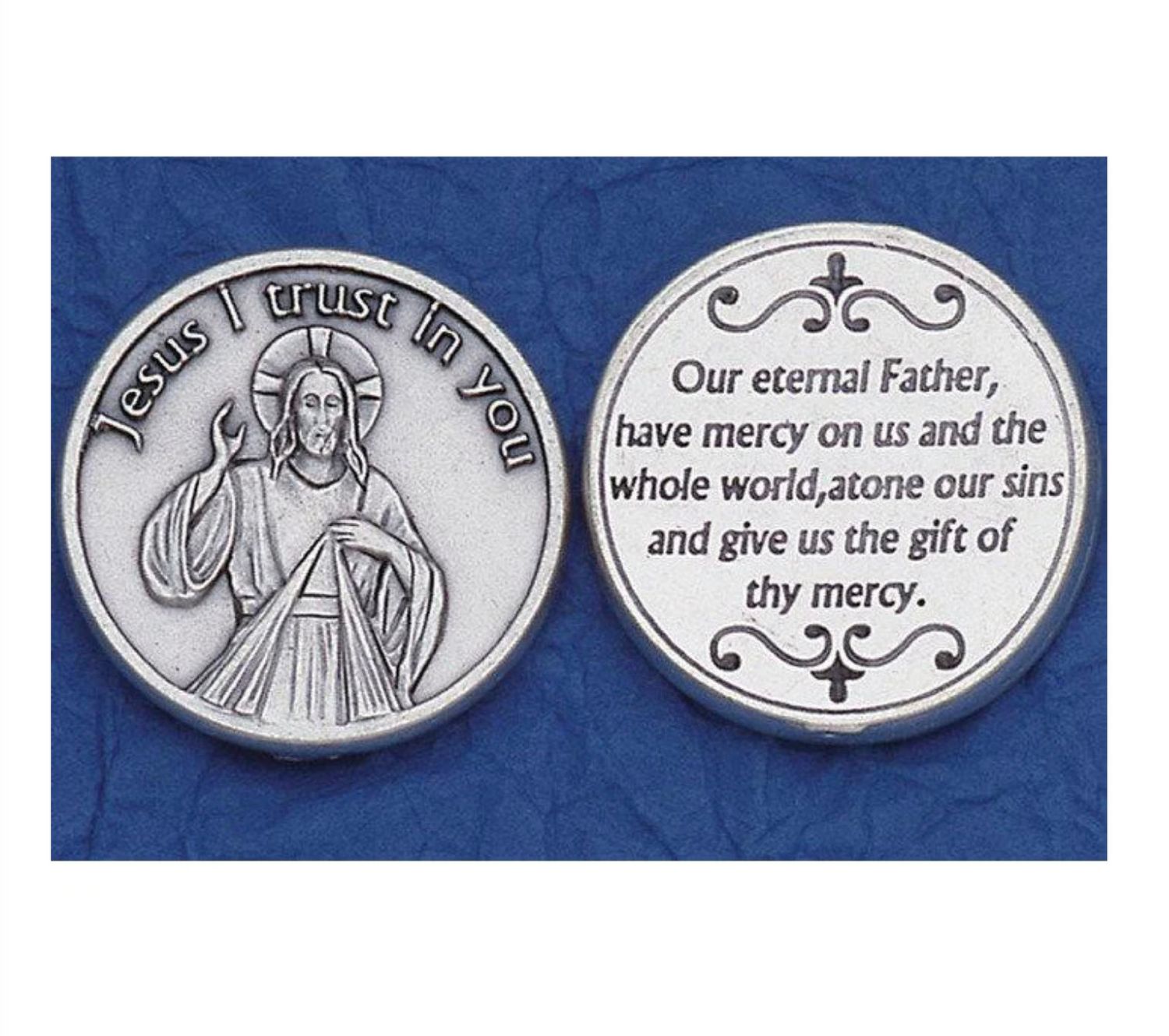 Divine Mercy pocket prayer token/coin