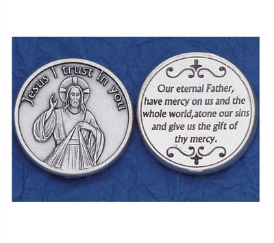 Divine Mercy pocket prayer token/coin