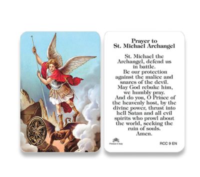 Traditional Prayer to St Michael Wallet-Size Holy Card