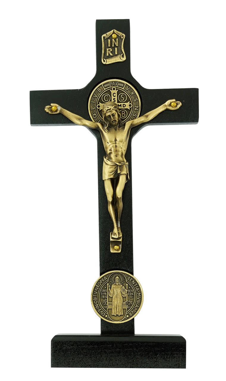 St Benedict Medal Standing Crucifix