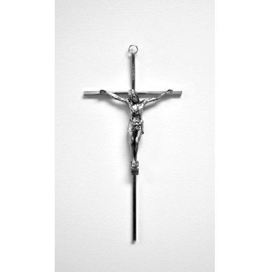 10&quot; Silver-tone Metal Crucifix