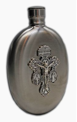 Indulgence Cross – 3oz Holy Water Flask