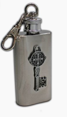 Saint Benedict Key Holy Water Flask