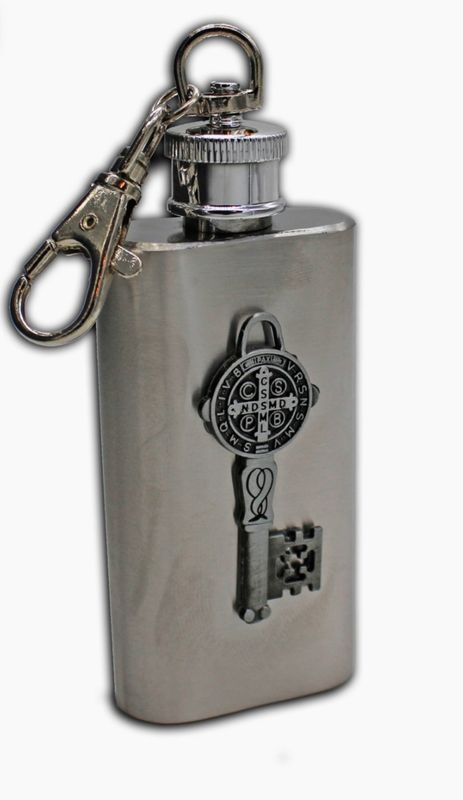 Saint Benedict Key Holy Water Flask