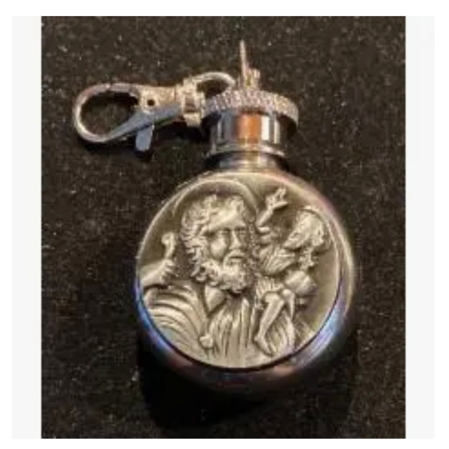 Saint Christopher Stainless Steel Holy Water Flask