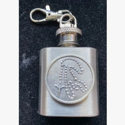 Stainless Steel Rosary Holy Water Flask