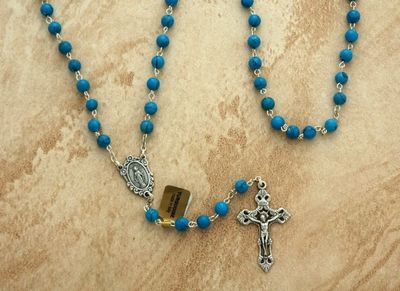 Italian Turquoise Rosary 6mm