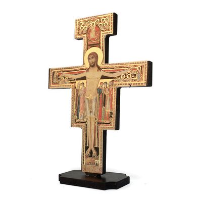 San Damiano 5&quot; Standing Crucifix