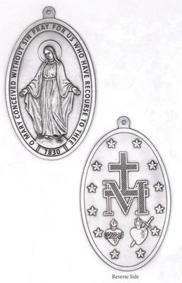 Medal- Miraculous large 3.5&quot;