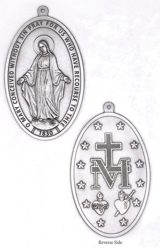 Medal- Miraculous large 3.5&quot;
