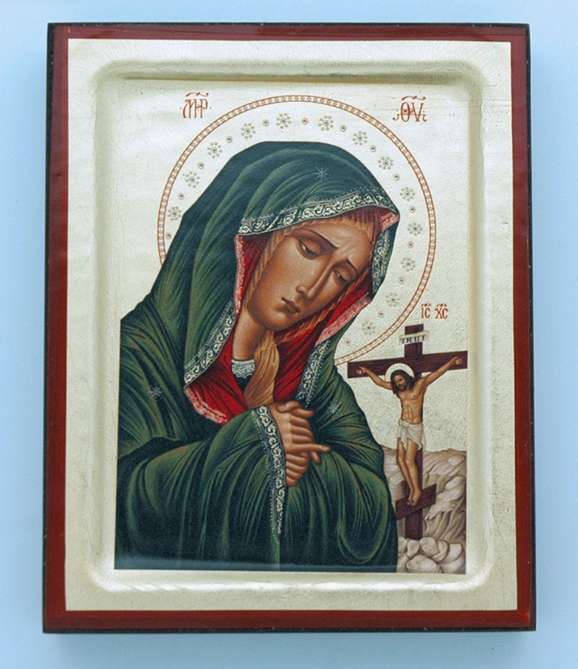 Our Lady of Sorrows Hand Painted Icon 4&quot; x 5&quot;