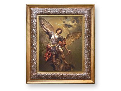 Saint Michael the Archangel Framed Image 21&quot; x 16&quot;
