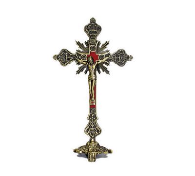Bronze Standing Crucifix 9&quot; (2 pcs)