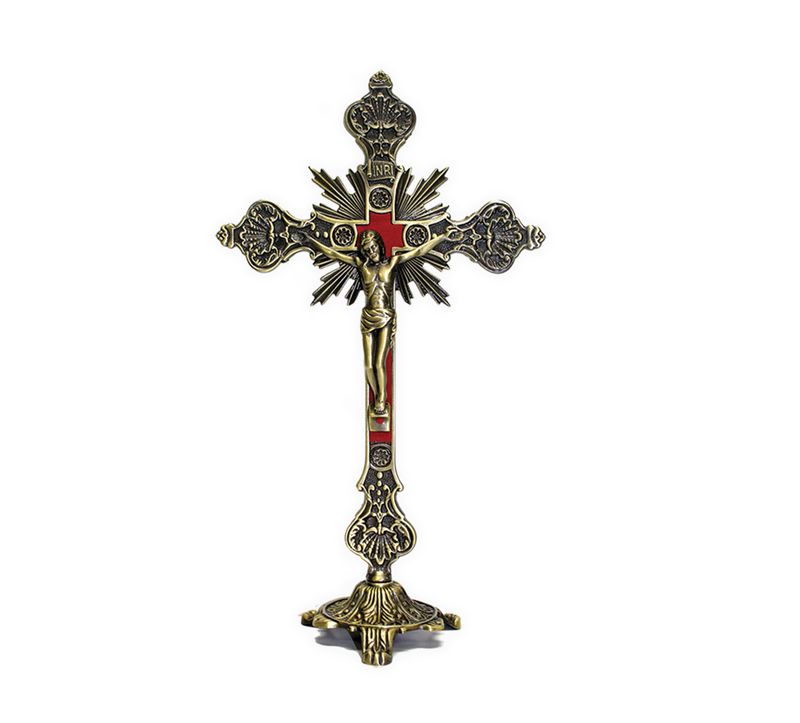 Bronze Standing Crucifix 9&quot; (2 pcs)