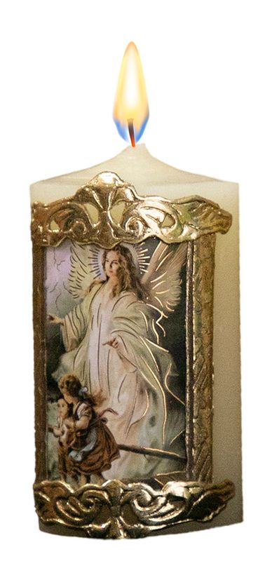 Guardian Angel Cirios Candle, 2&quot;x 3&quot;