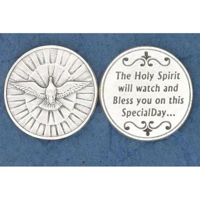 Holy Spirit Special Day Blessing prayer pocket coin/token