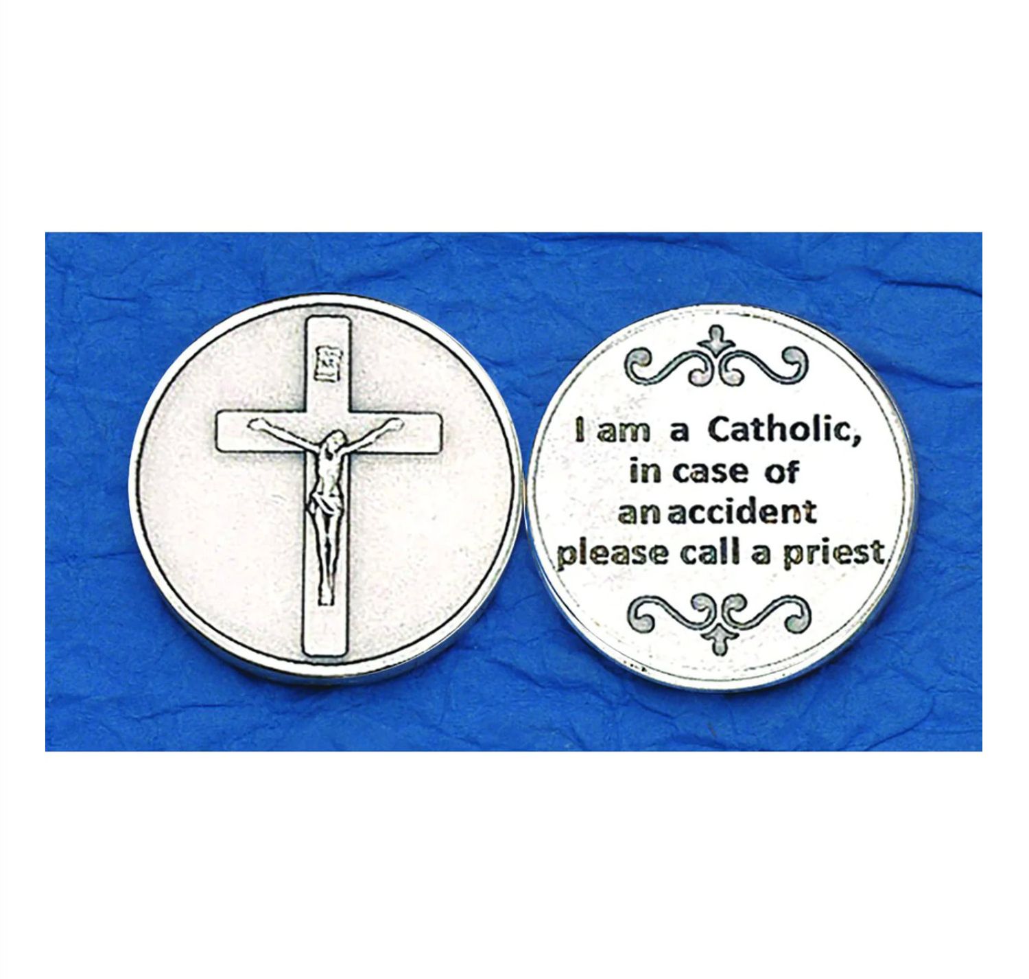 &quot;I am a Catholic&quot; pocket prayer token/coin