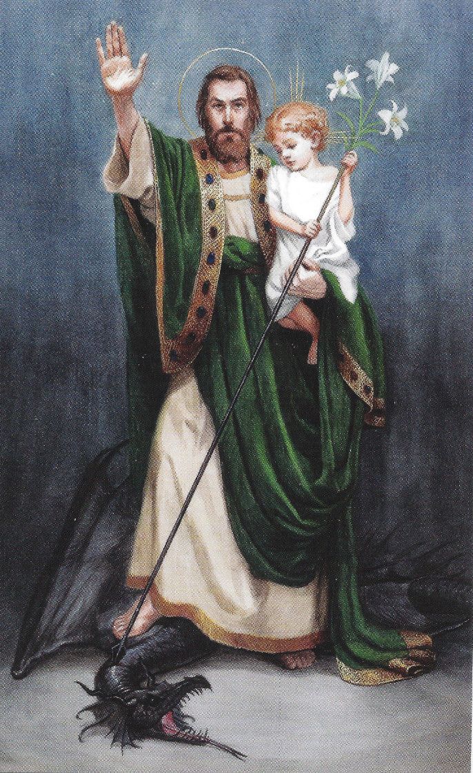 St Joseph Terror of Demons Prayer Card