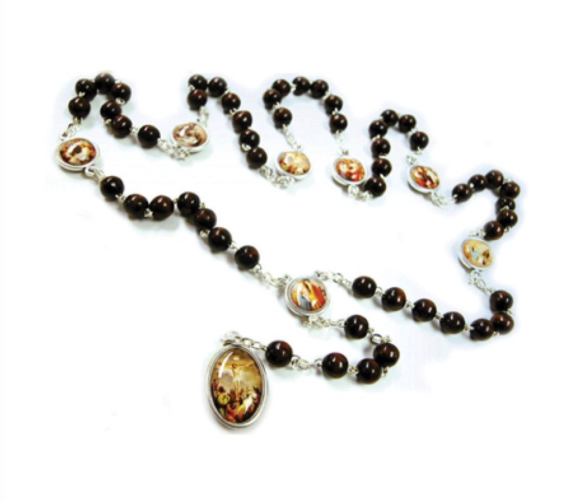 Seven Sorrows of Mary Rosary Chaplet - 6mm wood beads