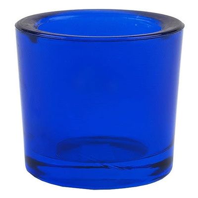 2oz Heavy Glass Votive &amp; Tea Light Candle Holder - Blue