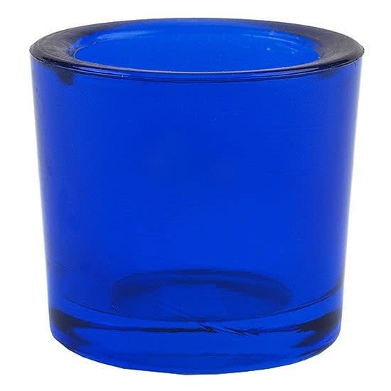 2oz Heavy Glass Votive &amp; Tea Light Candle Holder - Blue