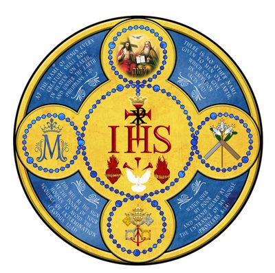 Holy Name of Jesus Emblem Indoor/Outdoor Aluminum Print