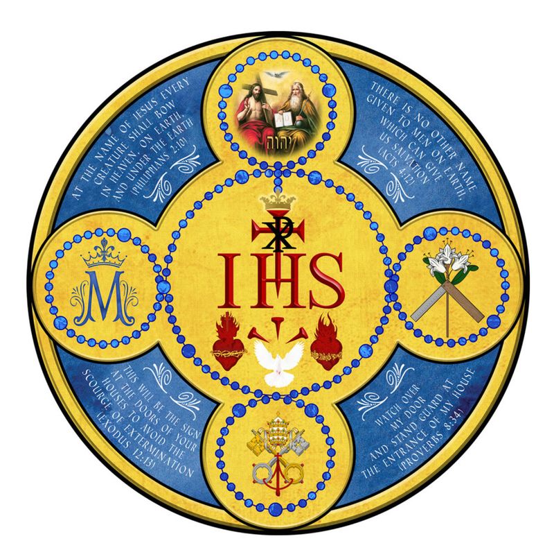 Holy Name of Jesus Emblem Indoor/Outdoor Aluminum Print