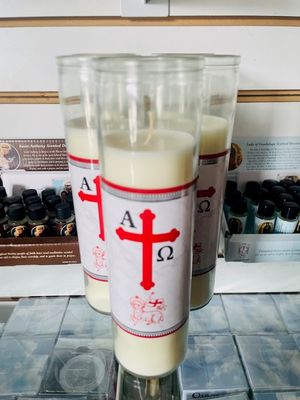Alpha &amp; Omega Offering Candle (3-day, 10 oz)