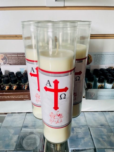 Alpha &amp; Omega Offering Candle (3-day, 10 oz)