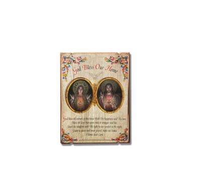 God Bless Our Home English Wood Plaque