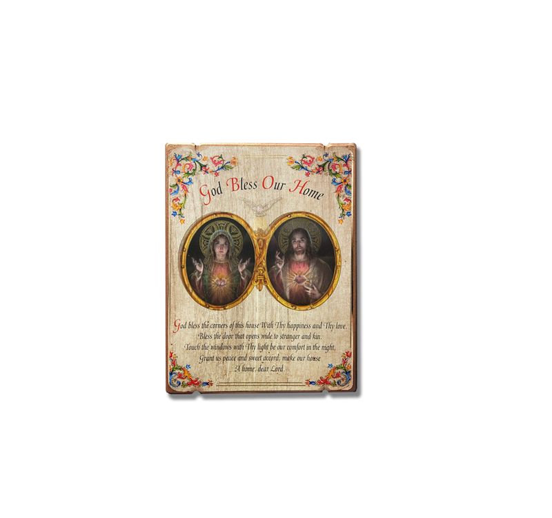 God Bless Our Home English Wood Plaque
