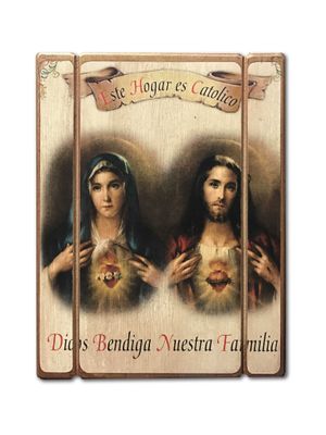 Dios Bendiga Nuestra Familia - God Bless Our Home Spanish Wood Plaque